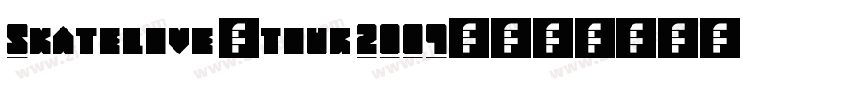 Skatelove (tour 2009)字体转换